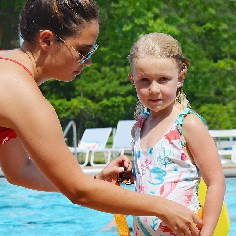 [Australia - AusPower] - Back Float Safety Swim Trainer Swimming Bubble Belt with Adjustable Split Layers Swim Bubbles Belts Secure Clip Buckle Progressive Swim Floaties for Kids Toddler Children Sport Pool Lesson 