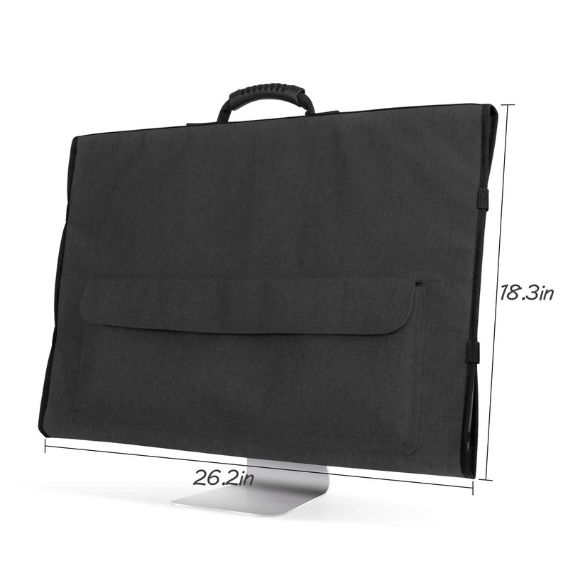[Australia - AusPower] - CURMIO Travel Carrying Bag Compatible with Apple 27" iMac Desktop Computer, Protective Storage Case Monitor Dust Cover Compatible with 27" iMac Screen and Accessories, Black, Patent Design 