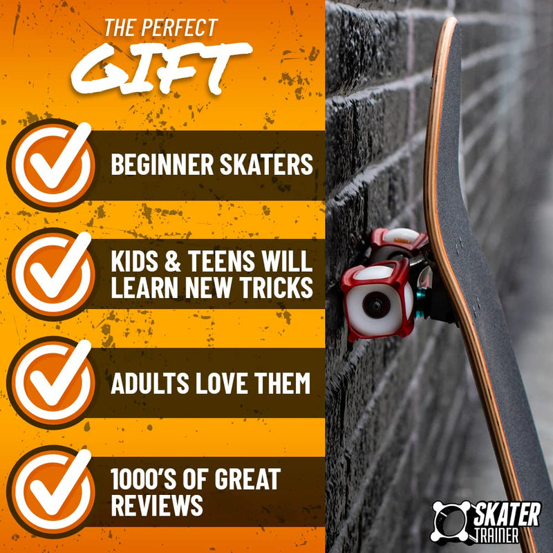 [Australia - AusPower] - Skater Trainers Skateboarding Accessories - Learn Skate Tricks Faster and Safer. Works on Any Skateboard and Anyone- Beginner Kids, Teens, Adults, Boys and Girls -.Ollie, Kickflip, and More Black 