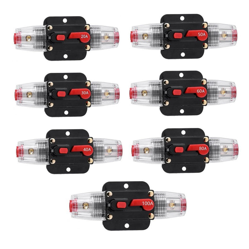 [Australia - AusPower] - STETION Car Audio 100 Amp Resettable Fuse Circuit Breaker Car Protect for Audio System Fuse 12-24V DC for Car Audio Amps Overload Protection Fuse (100A) 100A 