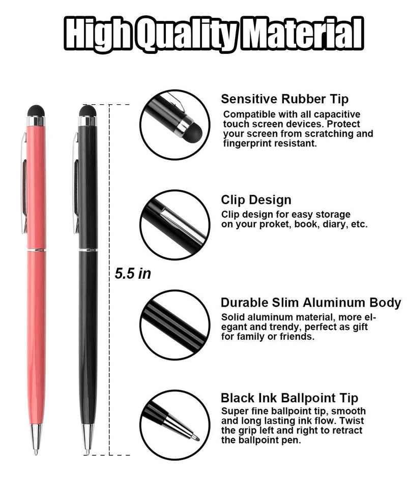 [Australia - AusPower] - Stylus Pen anngrowy Stylus Pens for Touch Screens Universal Stylus Ballpoint Pen 2 in 1 Stylists Pens for iPad iPhone Tablet Laptops Kindle Samsung Galaxy All Capacitive Touch Screens 10 pack 