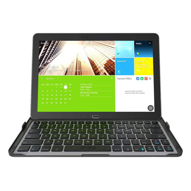 [Australia - AusPower] - ZAGG Cover Fit Case with Bluetooth Keyboard for Samsung 12.2 Inch Galaxy Note Pro or Tab Pro-Black Black Standard Packaging 