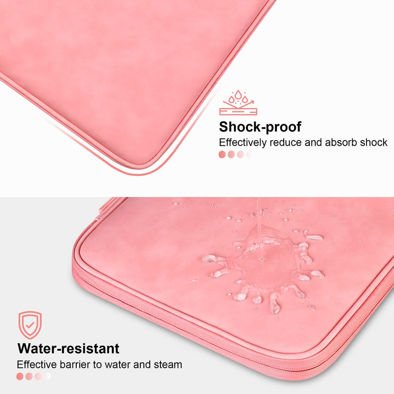 [Australia - AusPower] - Feacan Laptop Sleeve Case for 15 inch New MacBook Air M2 A2941 2023, 15 inch MacBook Pro A1990 A1707, Dell XPS 15 Plus 2022-2020 Computer Bag with Accessory Pocket, Shockproof, Water-Resistant, Pink 15 inch for New MacBook Air 