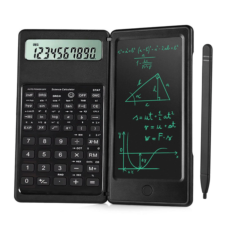 [Australia - AusPower] - Folding Scientific Function Calculator Handwriting Board Calculator with LCD Handwriting Board Student Drawing Board 