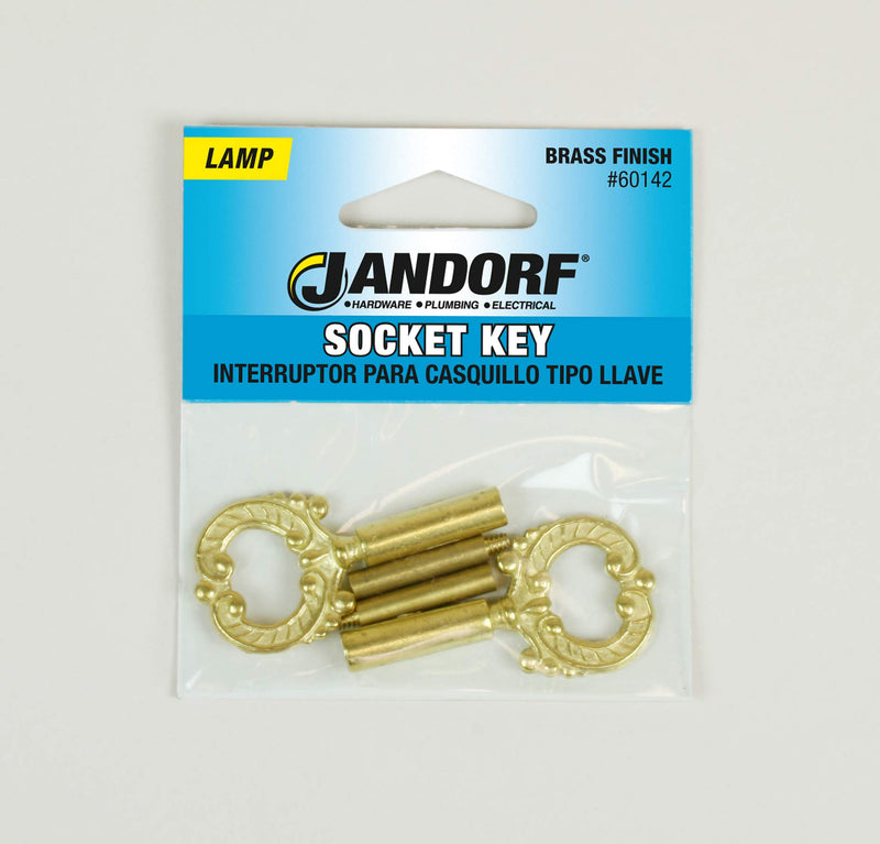 [Australia - AusPower] - Jandorf 60142 Socket Keys, Brass Finish with 1/2" Extensions 4-36F x 4-36M (Pack of 2) 