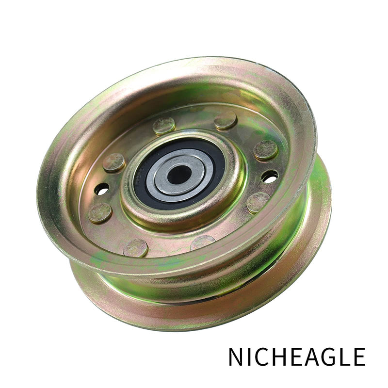 [Australia - AusPower] - NICHEFLAG 173901 Flat Idler Pulley for Husqvarna YTH180 GTH200 GTH205 YTH1746 Decks Replaces 156493 532156493 532173901 78-053 (1) 