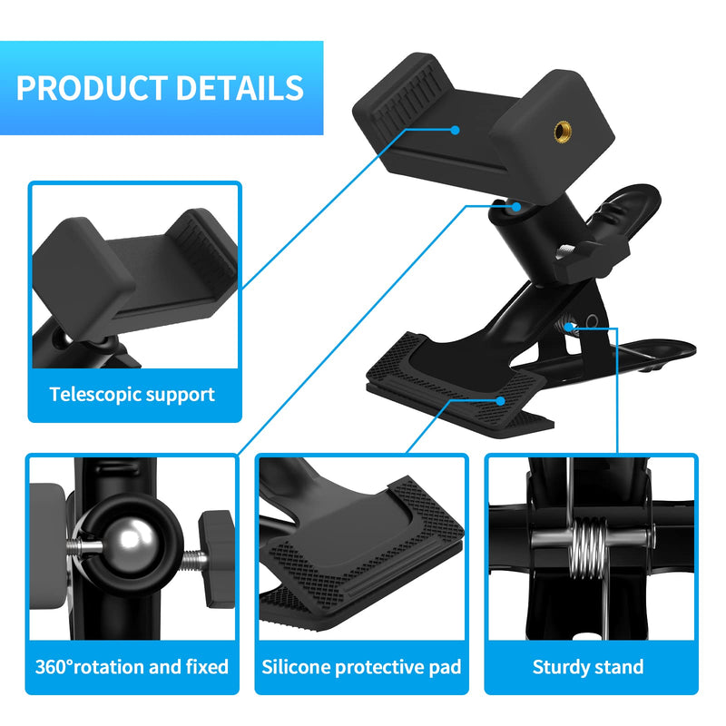 [Australia - AusPower] - VHIONER Rower Machine Phone Holder, Metal Rotating Phone Holder Made for Concept 2 Rowing PM5 Monitors 