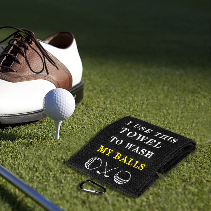 [Australia - AusPower] - Funny Golf Towel, Embroidered Golf Towels for Golf Bags with Clip, Golf Gifts for Men Dad, Personalized Birthday Gifts for Husband Boyfriend, Joke and Fan More 