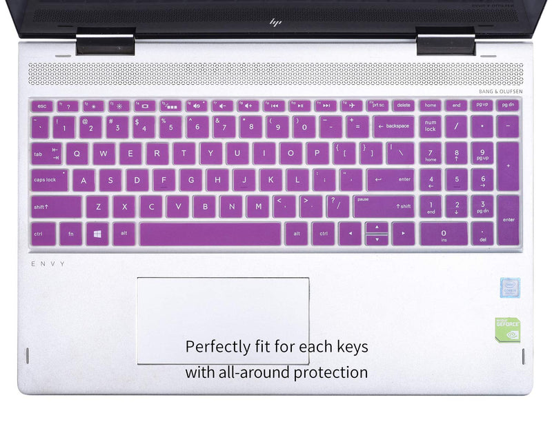 [Australia - AusPower] - Keyboard Cover for HP Laptop 15-dy 15-dw 15-bs/bw 15-cb/cc/cd/cs 15-ef 15t 15z 15t-dy200 15t-dw300 15-dy2024nr dy2021nr dw3033dx dw1083wm HP Spectre x360 15t eb0043dx/ 15-ef1023dx ef2126wm, Purple 