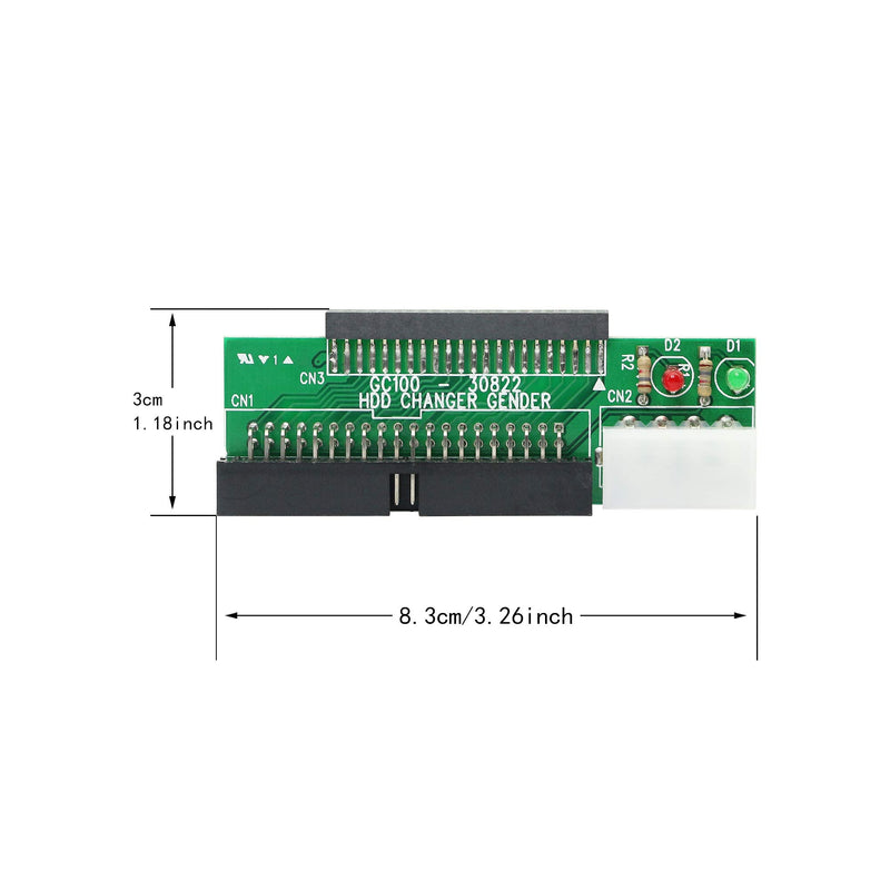 [Australia - AusPower] - SinLoon 2.5 to 3.5 IDE Adapter,2.5 Inch 44 Pin Hard Disk Drive Laptop IDE to 40 Pin 3.5 Inch Desktop PC PATA Port Converter Card Adapter(IDE 2.5 to 3.5) 