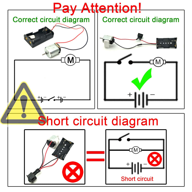 [Australia - AusPower] - EUDAX 6 set Rectangular Mini Electric 1.5-3V 24000RPM DC Motor with 84 Pcs Plastic Gears,Electronic wire, 2 x AA Battery Holder ,Boat Rocker Switch,Shaft Propeller for DIY Science Projects 