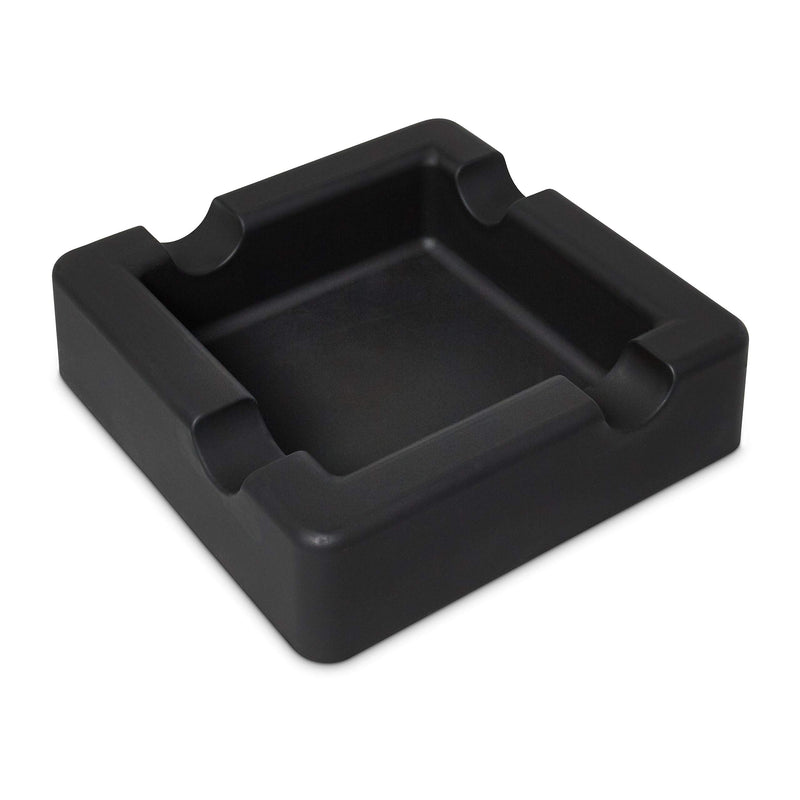 [Australia - AusPower] - FairleeCove Cigar Ashtray for Large Gauge Cigars - Wide Shelf - Deep Bowl - Unbreakable Silicone – Sturdy Indoor Outdoor Cigar Ashtrays for Patio Deck Pool Black 