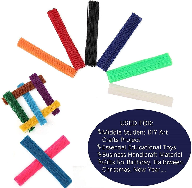 [Australia - AusPower] - 800pc Art Crafts Wax Yarn Sticks Non-Toxic Bendable Sticky Material in Bulk. Perfect Handicraft Gift, Entertainment for Teen Student DIY Project 800 