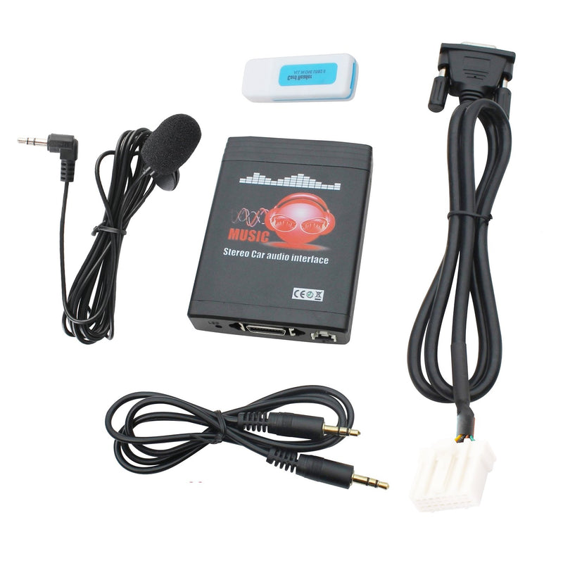 [Australia - AusPower] - Bluetooth Car Kit, Car Stereo MP3 USB AUX 3.5mm Wireless Hands-Free Bluetooth Adapter for Mazda RX-8 3 6 CX-7 MPV MX-5 Tribute 