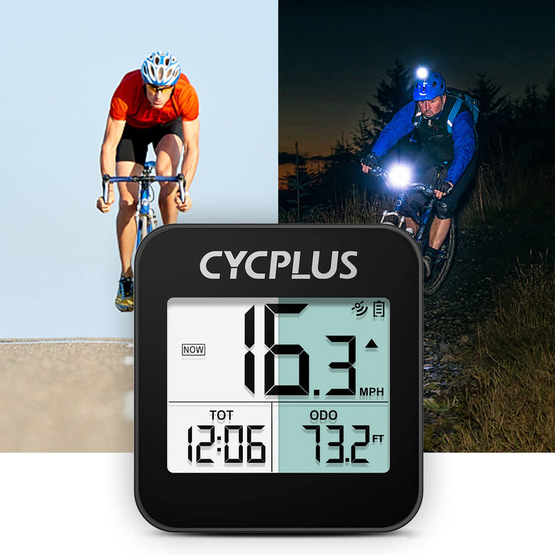 [Australia - AusPower] - CYCPLUS GPS Bike Computer, Wireless Cycling Computer with Automatic Backlight, Bicycle Speedometer Odometer with Waterproof and Lager Battery, Provide Professional Data Analysis 