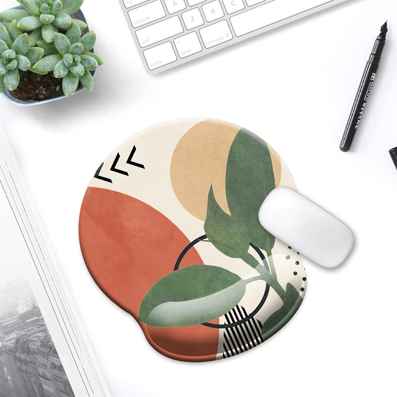 [Australia - AusPower] - HOPONY Ergonomic Mouse Pad with Wrist Support Gel Mouse Pad with Wrist Rest, Comfortable Computer Mouse Pad for Laptop, Pain Relief Mousepad with Non-Slip Rubber Base, 9 x 10 in,Modern Abstract Modern Abstract 