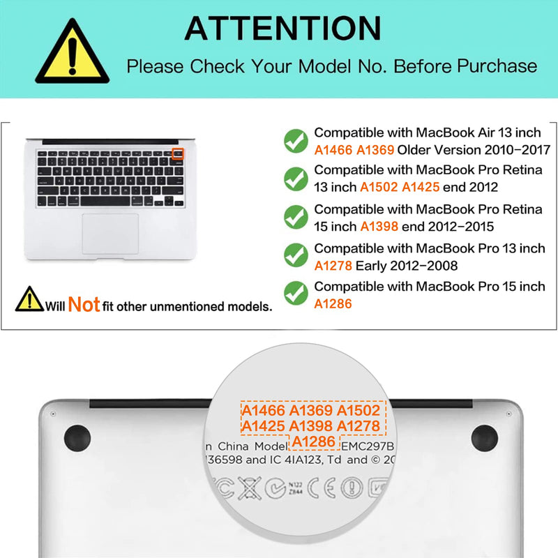 [Australia - AusPower] - MOSISO Silicone Keyboard Cover Compatible with MacBook Air 13 inch A1466 A1369 2010-2017&Compatible with MacBook Pro 13/15 inch (with/Without Retina Display, 2015 or Older Version), Dark Navy 
