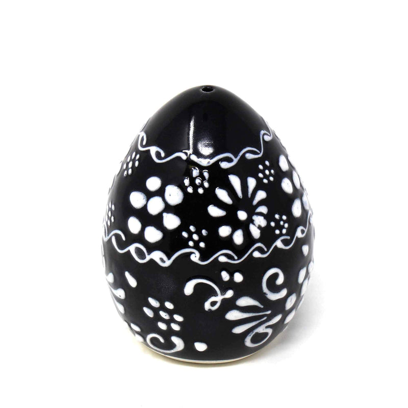 [Australia - AusPower] - Global Crafts Encantada Handmade Hand-Painted Authentic Mexican Pottery, Salt and Pepper Shaker Set, Ink Collection, Black and White, (MC085I-K2) 