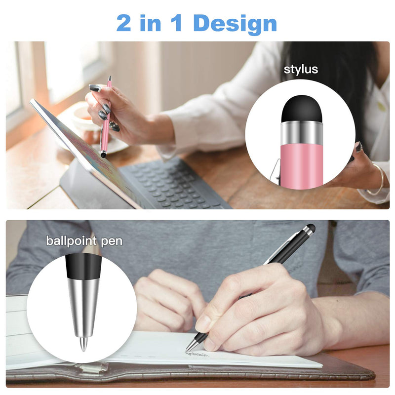 [Australia - AusPower] - Stylus Pens for Touch Screens, StylusHome 10 Pack Universal 2 in 1 Capacitive Stylus Ballpoint Pen for iPad iPhone Tablets Samsung Galaxy All Universal Touch Screen Devices 