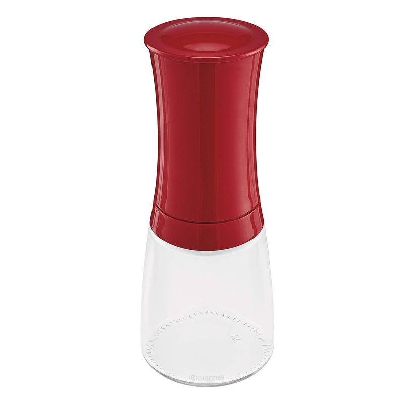 [Australia - AusPower] - Kyocera Advanced Ceramics Pepper, Salt, Seed and Spice Mill with Adjustable Advanced Ceramic Grinder, The Everything Mill-Candy Apple Red Candy Apple 