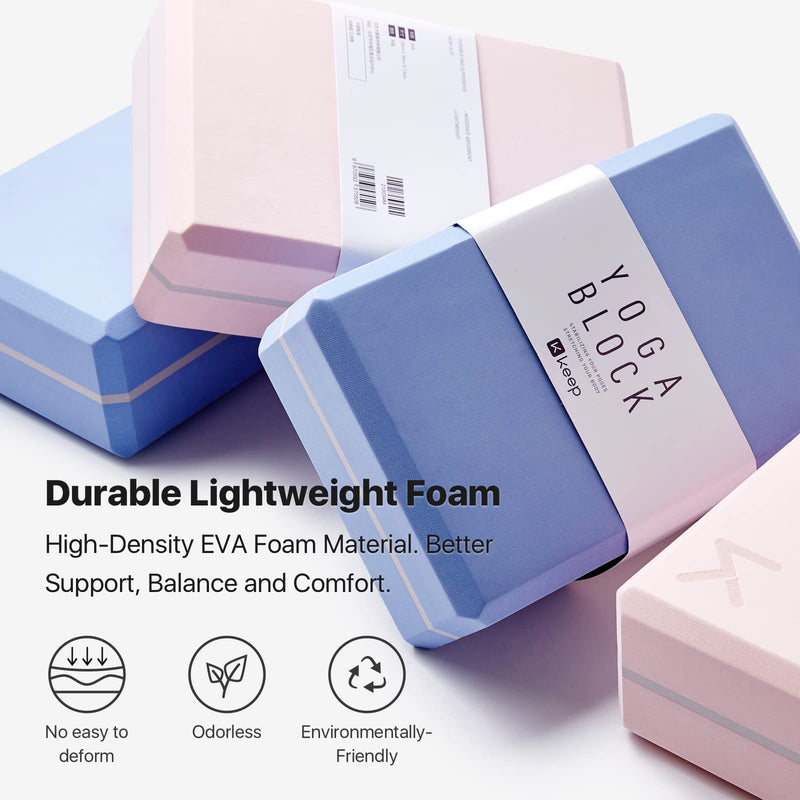 [Australia - AusPower] - KEEP Yoga Block, High Density EVA Foam Blocks for Yoga, Pilates, Meditation , Aid Balance, Support and Deepen Poses - Non-Slip Lightweight Durable 