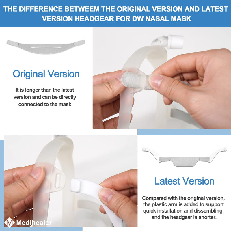 [Australia - AusPower] - 6 Packs Headgears for D.r.e.a.m.W.e.a.r(Original Version) - 6 Packs Headgear Straps to Well Reduce Strap Slip-Off and Great Comfort & Softness, Great Value Kit Long Term Supplies by Medihealer. 
