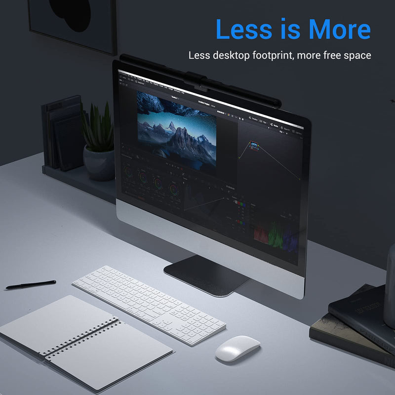 [Australia - AusPower] - Computer Monitor Light, Screen Light Bar with No Glare for iMac(22~29'') Auto Photosensitive Countless Color Temperatures & Brightness USB LED Desk Lamp for Professional Designer/Software Programmer 