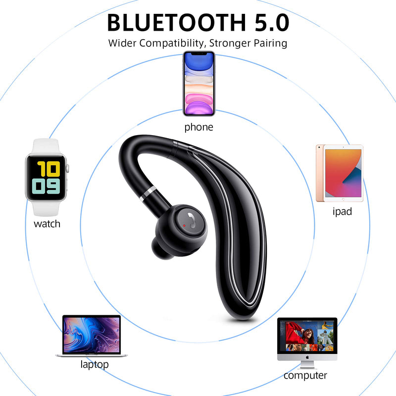 [Australia - AusPower] - Bluetooth Earpiece for Cell Phone, Timmkoo S60 Single Ear Hands-Free Wireless Bluetooth Headset with Mic Apt-X CVC8.0 for iPhone, Samsung, Android, PC, Laptop, Tablet, TVs (Gold) Gold 