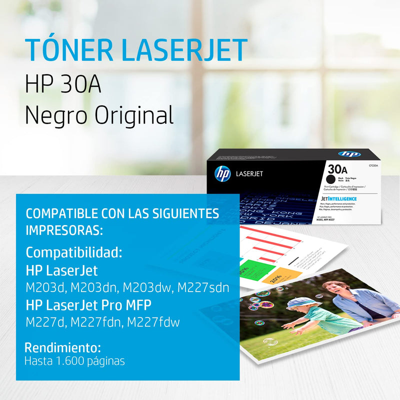 [Australia - AusPower] - Original HP 30A Black Toner Cartridge | Works with HP LaserJet Pro M203 Series, HP LaserJet Pro MFP M227 Series | CF230A 