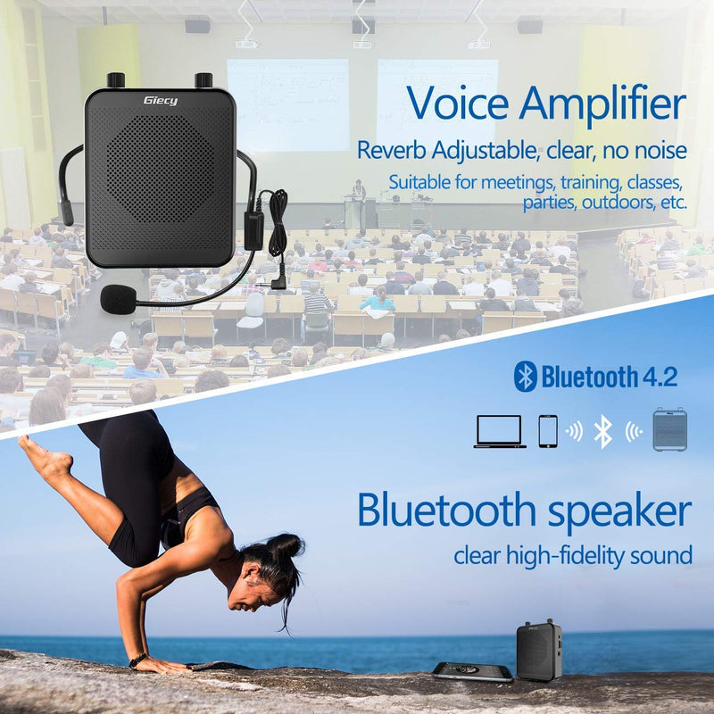 [Australia - AusPower] - Giecy Portable 30W Voice Amplifiers 2800mAh Large Capacity Rechargeable Battery Bluetooth PA Sytem for Classroom, Meetings and Outdoors voice amplifier 1 