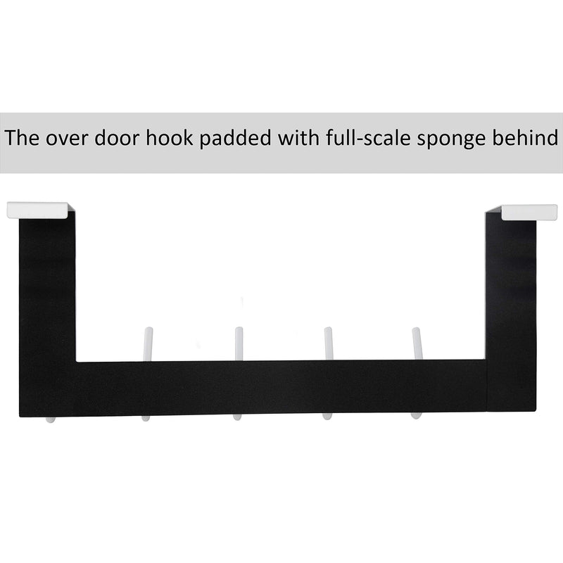 [Australia - AusPower] - WEBI Over The Door Hook:Over The Door Towel Rack,Door Coat Hanger Towel Hanger Over Door Coat Rack 6 Hooks for Hanging Clothes,Hats,Bathroom,White White 1 Pack 
