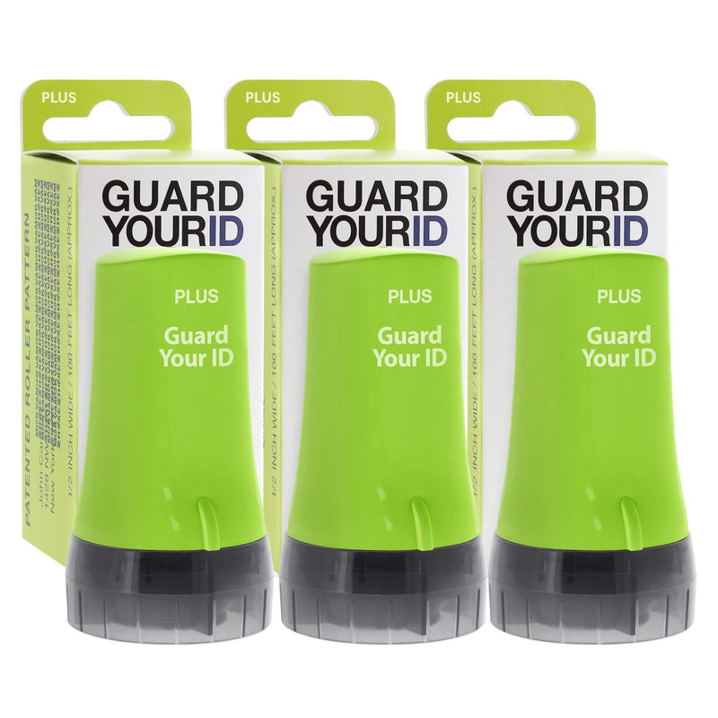 [Australia - AusPower] - The Original Guard Your ID Security Roller 3-Pack Green Set for Identity Theft Protection Advanced 2.0 Stamping and Redacting Regular 3-Pack 