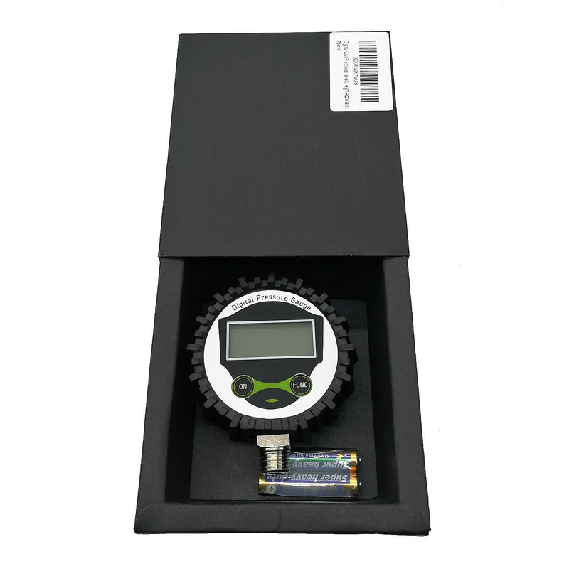[Australia - AusPower] - Digital Low Pressure Gauge with 1/4'' NPT Bottom Connector and Rubber Protector by Uharbour, -15 — 15 psi, Accuracy 1% .F.S. (-15-15)PSI Bottom Mount 