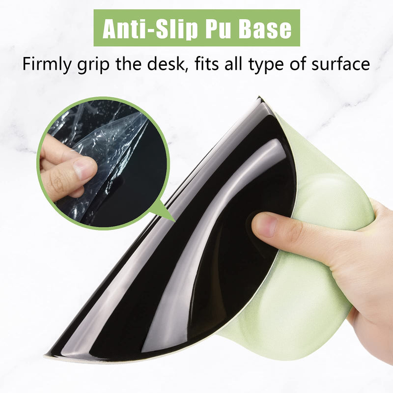 [Australia - AusPower] - Hsurbtra Ergonomic Mouse Pad with Wrist Rest Support, Gel Mouse Pads with Non-Slip PU Base, Pain Relief Memory Foam Mousepad for Laptop PC, Cute Office Supplies Desk Decro Accessories Lake Green Medium 