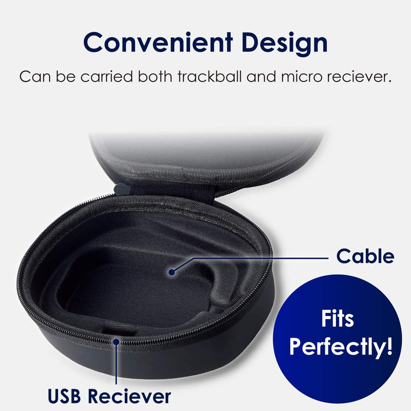 [Australia - AusPower] - ELECOM Official Hard EVA Travel Protection Storage Case Replacement for M-XT2&3 Series, Wired / Wireless Thumb Control Trackball Mouse, Ergonomic Design, Optical Gaming Sensor - Case Only (BMA-XT2BK) 