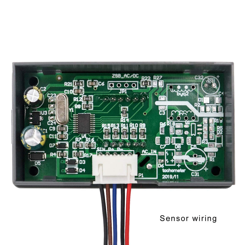 [Australia - AusPower] - QWORK 4 Digital Tachometer, High-Precision LED Digital Speed Meter and Hall Proximity Switch Sensor 