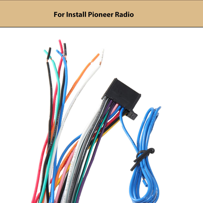 [Australia - AusPower] - RED WOLF Pioneer Radio Stereo Receiver Install Wire Harness Amp/SWC Plug Connector for Ford F150 Escape Focus 2004-2013, Lincoln 2006-2010 Town Car 