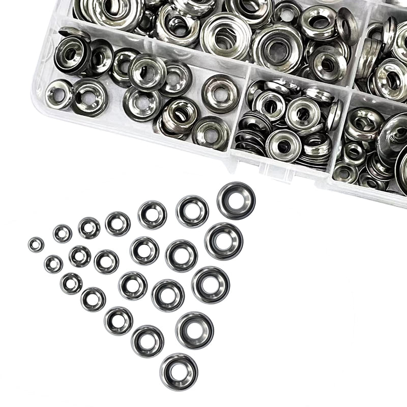[Australia - AusPower] - Countersunk Washers Stainless Finish washers #4#6#8#10#12#14#16 304 Stainless Cup Countersunk Finish Washer Finishing Cup Countersunk Washer Assortment Set 295pcs T-2 