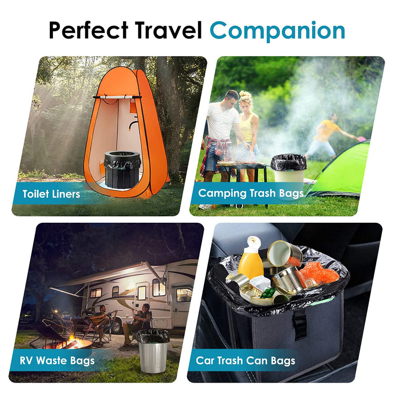 [Australia - AusPower] - TRIPTIPS Portable Toilet Bags 20 Count Drawstring 8 Gallon Camping Toilet Bags Toilet Waste Bags Leak-Proof Toilet Liners, Trash Bags for Camping, Hiking, Traveling 1 Roll *20 Counts 