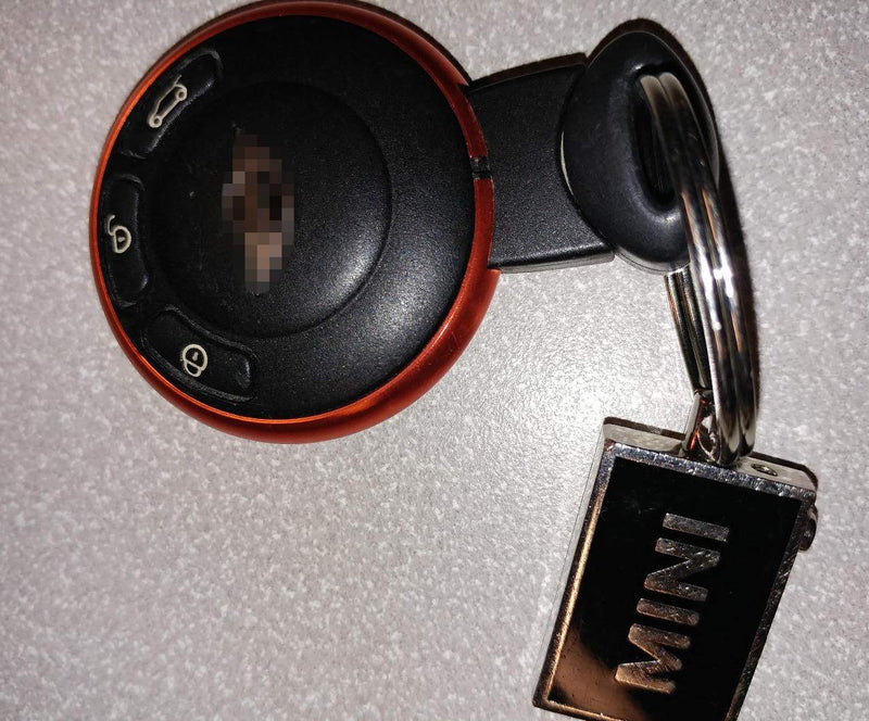 [Australia - AusPower] - iJDMTOY Red Aluminum Smart Key Fob Surrounding Ring Decoration Compatible With 2008-2014/2015 Gen2 Mini Cooper R55 R56 R57 R58 R59 & Gen1 R60 R61 