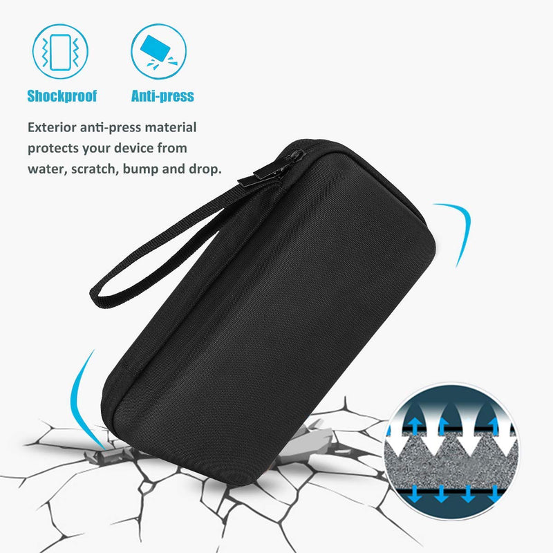 [Australia - AusPower] - ProCase Hard Travel Tech Organizer Case Bag for Electronics Accessories Charger Cord Portable External Hard Drive USB Cables Power Bank SD Memory Cards Earphone Flash Drive -Black Black 