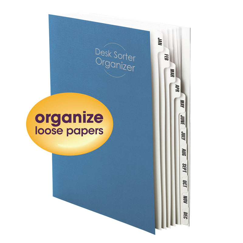 [Australia - AusPower] - Smead Desk File/Sorter, Monthly (Jan-Dec), 12 Dividers, Letter Size, Dark Blue (89286) 