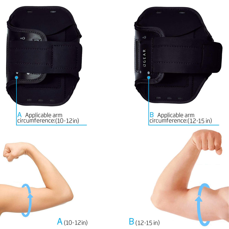 [Australia - AusPower] - i2 Gear Cell Phone Armband Case for iPhone 12, 11, iPhone 11 Pro & iPhone XR with Adjustable Band & Key Holder for Running, Exercise and Recreation 