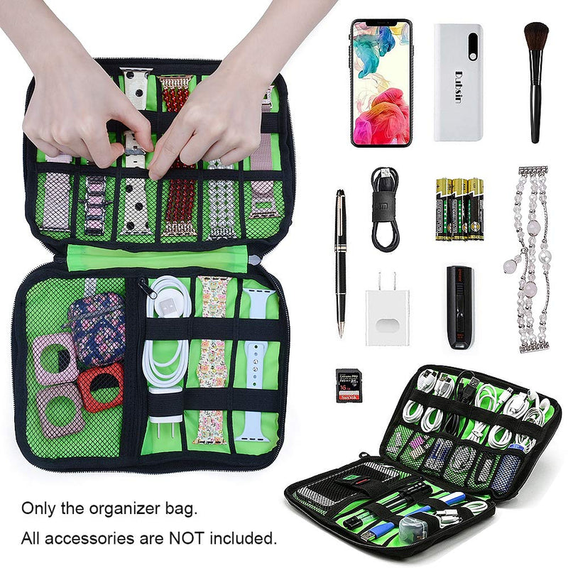 [Australia - AusPower] - baozai Smart Watch Bands Organizer, Waterproof Portable Electronics Travel Accessories Organizer Bag for Watch Bands, Cable, Charger, Headset, SD Card, Pink 