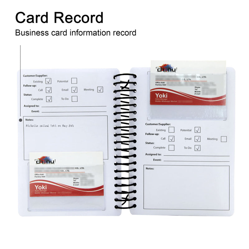 [Australia - AusPower] - Business Card Organizer Business Card Holder Book, Portable Credit Card Organizer, Managing All Card Holder Notebook, Card Holder Manage and Remind Important Matters of Card, Capacity: 58 Crads 