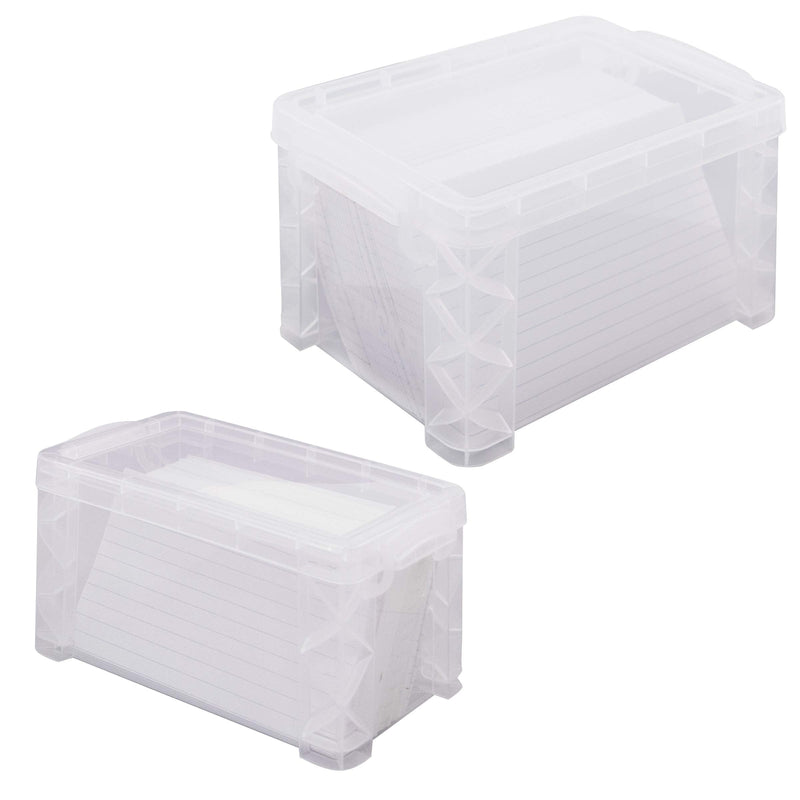 [Australia - AusPower] - Advantus Super Stacker 4" x 6" Index Card Box, Clear, 1 Box, 40305 