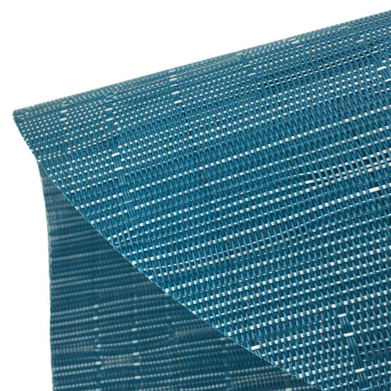 [Australia - AusPower] - Red-A Placemats, Imitation Bamboo Oval Woven Vinyl Heat Resistant Placemats Washable Table Mats for Kitchen Table Set of 6,Blue Blue 