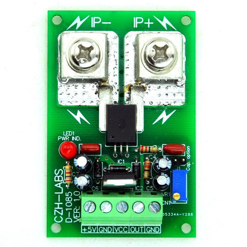 [Australia - AusPower] - Electronics-Salon DIN Rail Mount AC/DC Current Sensor Module, Based on ACS758 (+/-150Amp) +/-150Amp 