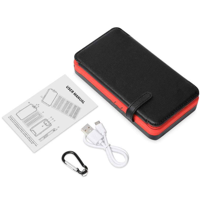 [Australia - AusPower] - POWOBEST Solar Phone Charger,Solar Charger Power Bank,Outdoor Solar Cellphone Power Bank,High-Speed Charging，Portable Power Bank，20000mAh Wireless Portable Solar Power Bank,Solar Panel Charging(Red) Red 