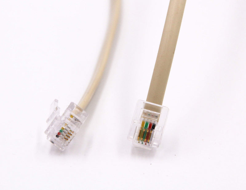 [Australia - AusPower] - 2Pack RJ11 Male to Female 6P4C to 2Female 6P4C Splitter Converter Cable 